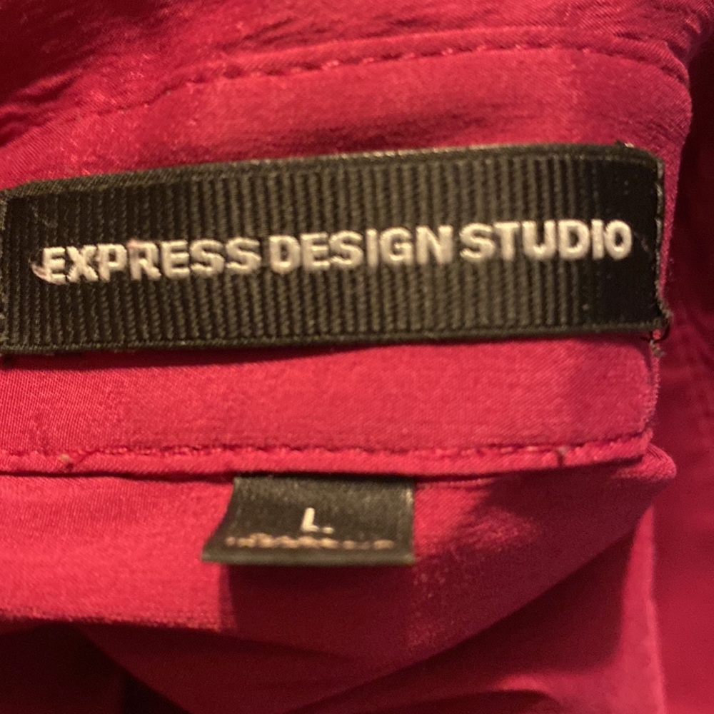 Fuschia Express Long Sleeve Top with Ruffle Detail - Picture 4 of 4
